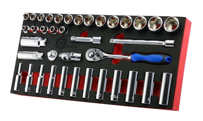 38pc 3/8" Drive Socket, Ratchet And Accessory Set From Britool Hallmark