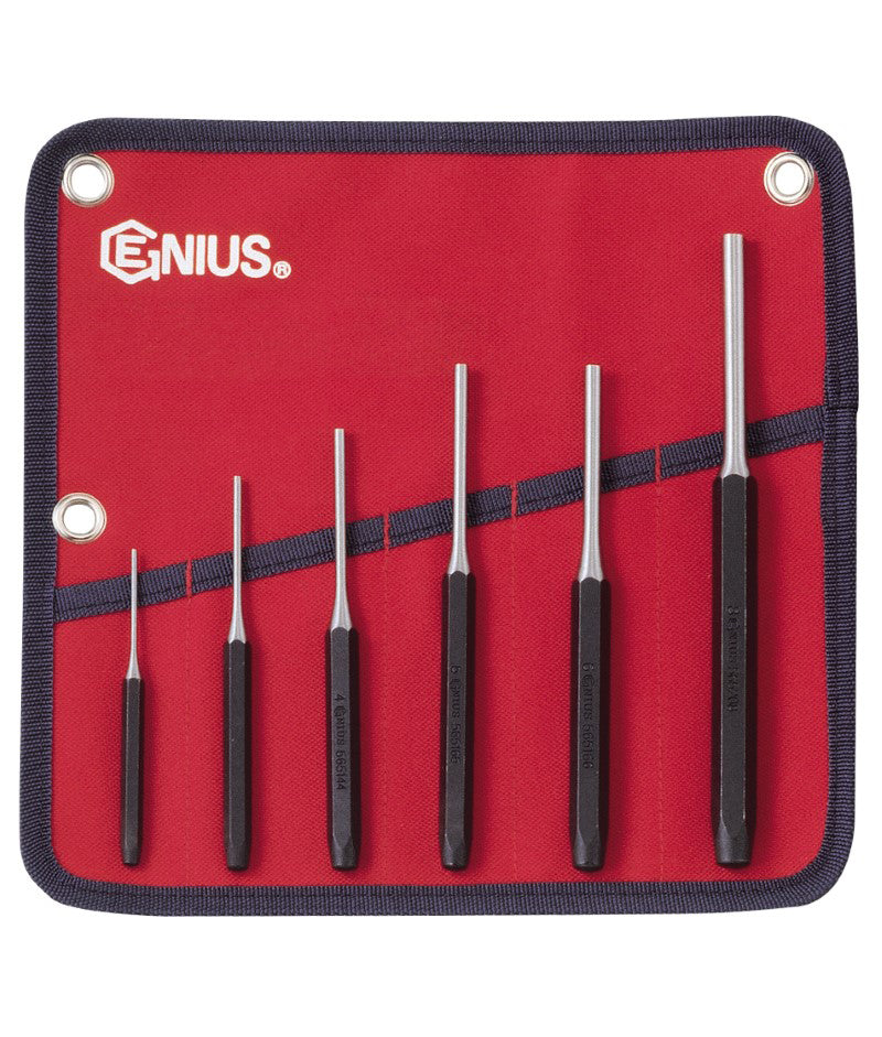 Genius Tools  6pc Metric Pin Punch Set PC-566MP