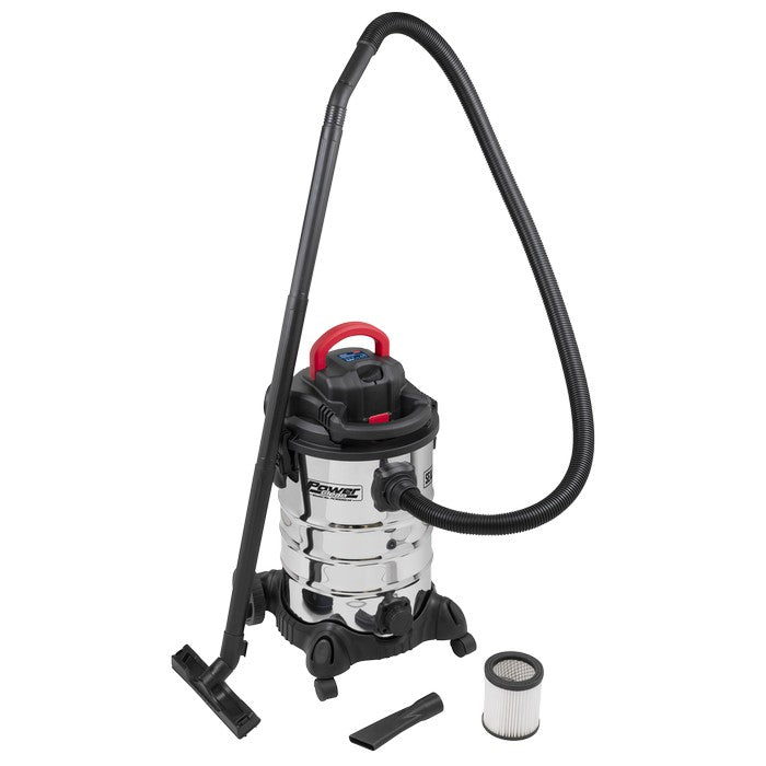 30L Vacuum Cleaner Wet & Dry Stainless Steel Drum
