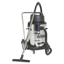 Vacuum Cleaner Ind W&D 77L Stainless 2400W Swivel Drum