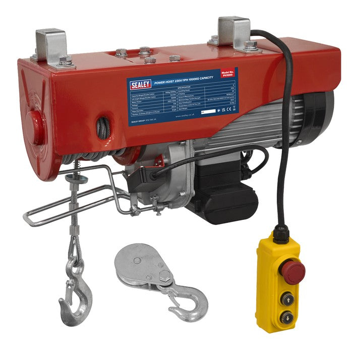 Sealey Power Hoist 230V/1ph 1000kg Capacity