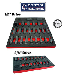 1/2" Drive Deep Impact Socket Set + 3/8" Deep Set Britool Hallmark