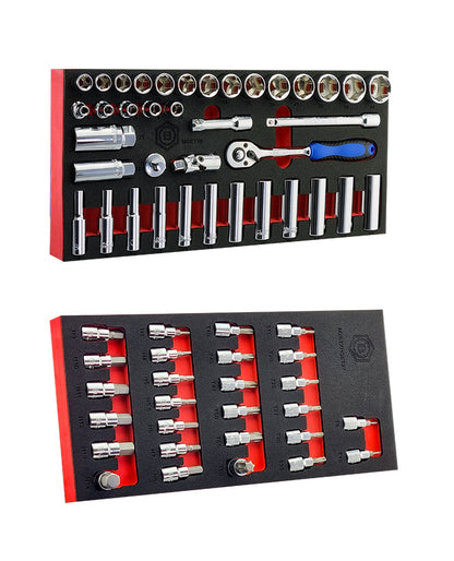 Britool 3/8" Drive Socket & Ratchet Set + Hex & Torx Bit Socket Set