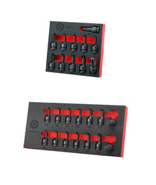 Britool Hallmark 1/2" Drive Ribe Impact Socket Set + Hex & Torx Impact Driver Set