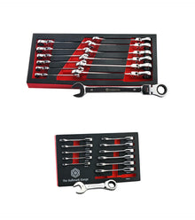 Britool Flexi Ratchet Spanner Set + Stubby Ratchet Wrench Set