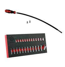 1/4" Dr Standard & Deep Bi-Hex (12-Point) Socket Set + Hose Clip Driver Set