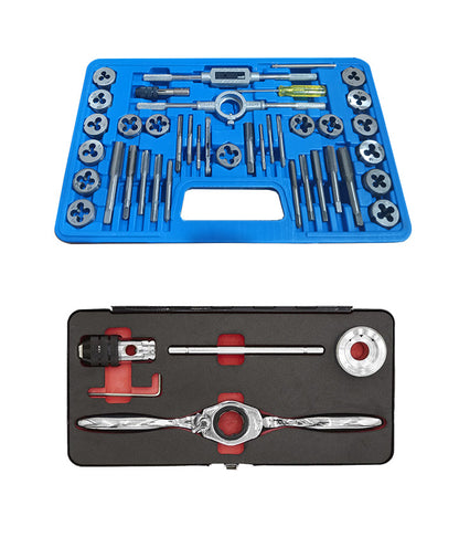 40pc Tap & Die Set + 5pc Ratchet Tap and Die Holder Set
