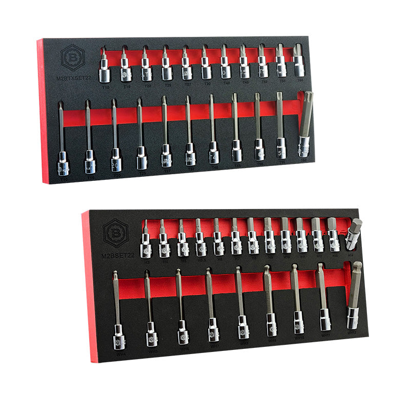 3/8" Hex & Torx Bit Socket Sets Standard & Long Britool Hallmark