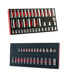 Britool 3/8" & 1/4" Drive Socket Sets With Standard & Deep Sockets
