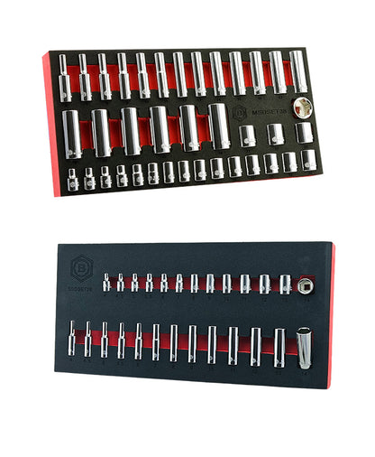 Britool 3/8" & 1/4" Drive Socket Sets With Standard & Deep Sockets