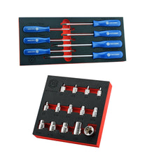Britool 7pc Torx Screwdriver Set T10 - T40 + E-Torx Socket Set E4-E24