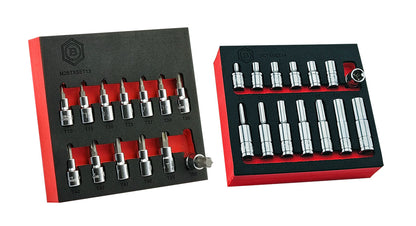 Britool 13Pc 3/8" Drive Torx Bit Socket Set + E-Torx Socket Set