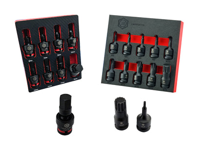 Britool 1/2" Flexi Impact Hex Driver Set + Spline Driver Set