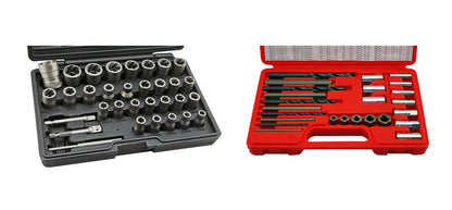 Britool 32pc Bolt & Nut Extractor Socket Set + Screw Extractor Set
