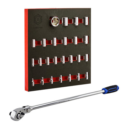 Britool 1/2" Drive Socket Set 10-36mm + XL Flex Head Ratchet