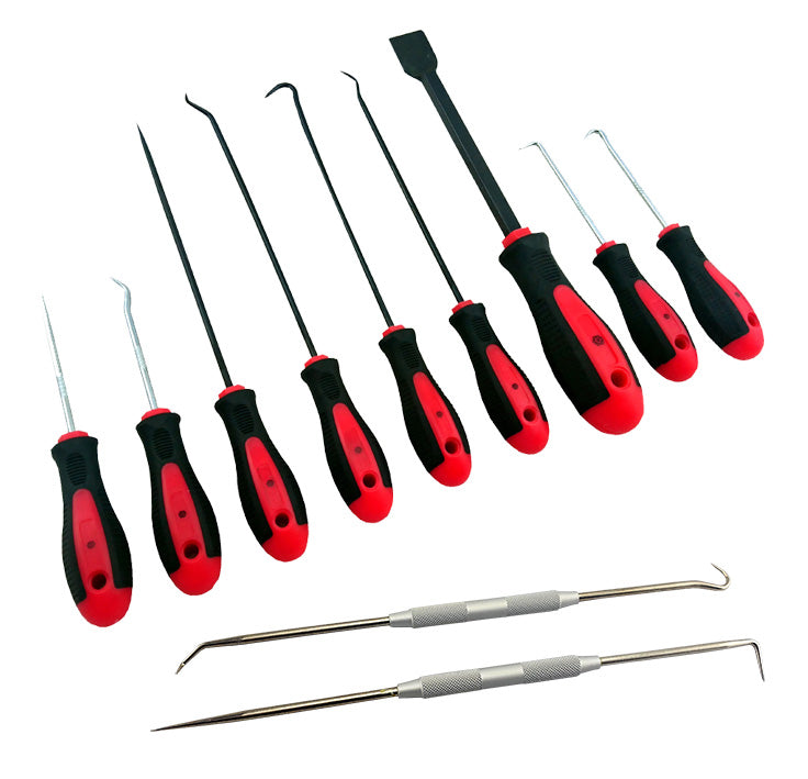 Britool 9 Piece Hook & Pick Set With Scraper + 2pc Scribe Set