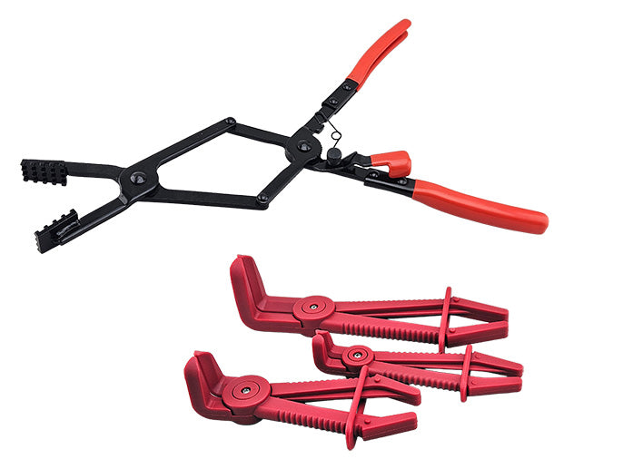 Double Joint Hose Clamp Pliers + Angled Hose Clamp Set
