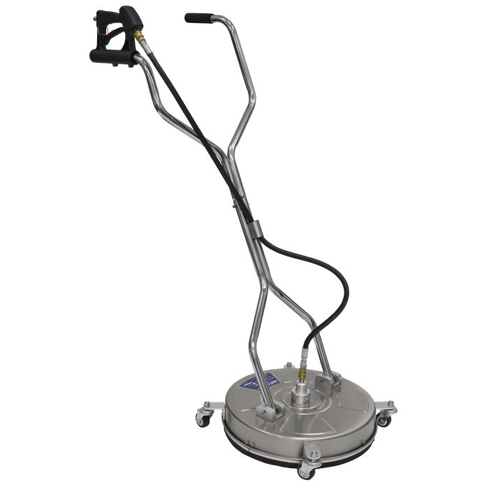 18" Surface Cleaner with Dual Handle & Rotating Spray Bar - Stainless Steel