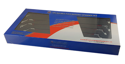 5 Piece Extra Long Flexi Ratchet Spanner / Wrench Set Britool Hallmark