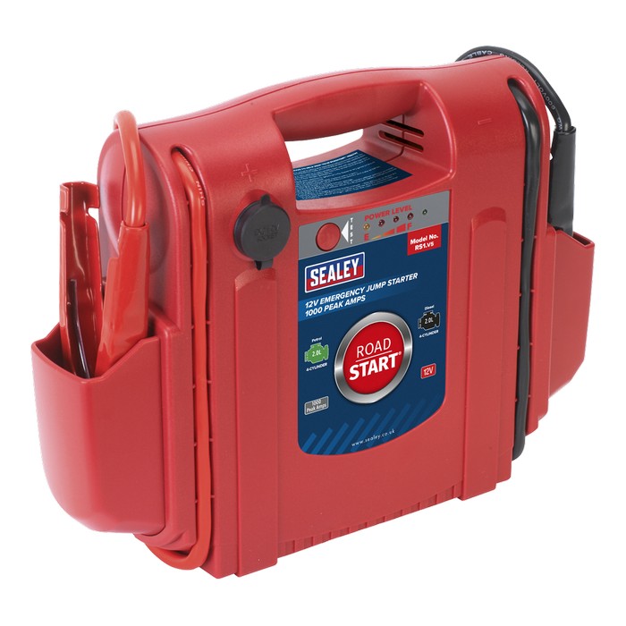 RoadStart® 12V Emergency Jump Starter 1000 Peak Amps