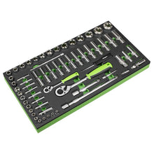 Tool Tray with Socket Set 62pc 1/4" & 1/2"Sq Drive - Metric