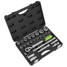 Siegen Extendable Ratchet Socket Set 1/2"Sq Drive 26pc