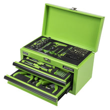 Mini Toolbox 2 Drawer with 111pc Tool Kit - Green