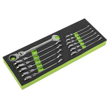 Sealey Siegen Flexi-Head Combination Ratchet Spanner Set 12pc