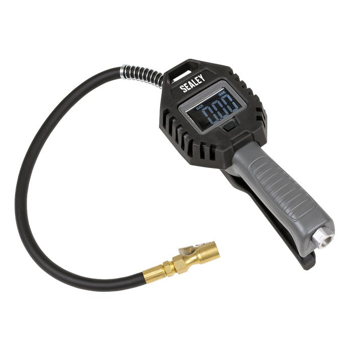 Sealey Rechargeable Digital Tyre Inflator with Clip-On Connector