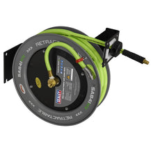 Retractable Air Hose Metal Reel 15m Ø10mm ID Hi-Vis TPR