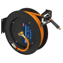 15m Retractable High-Visibility Hybrid Air Hose with Steel Reel 10mm ID