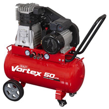 Air Compressor 50L Belt Drive 3.5hp, Cast Cylinders & Wheels