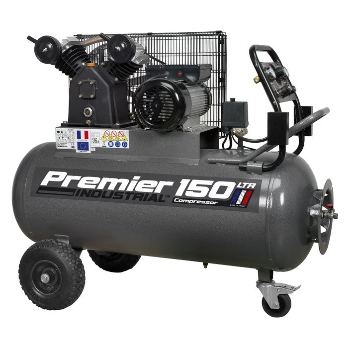 Premier 150L Belt Drive Air Compressor with Front Control Panel 3hp