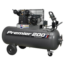Premier 200L Belt Drive Air Compressor with Front Control Panel 3hp