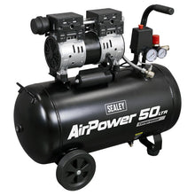 Sealey 50L Low Noise Oil Free Direct Drive Air Compressor 1hp