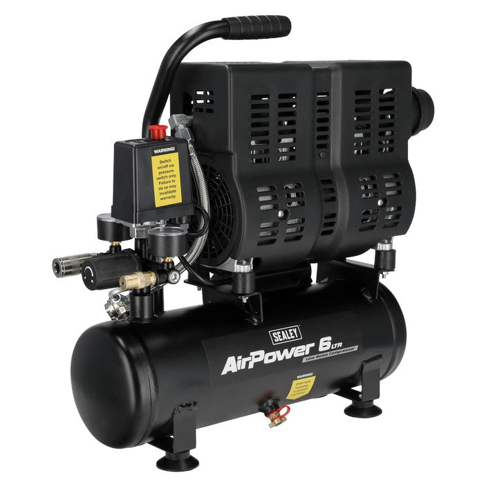 Oil Free Low Noise Air Compressor 6L Direct Drive 1hp