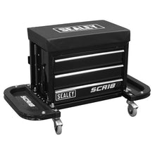 Mechanic's Utility Seat & Toolbox - Black