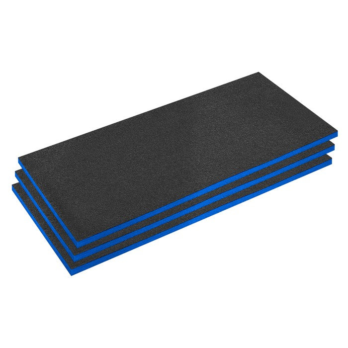 Easy Peel Shadow Foam® 1200 x 550 x 30mm, Blue/Black Pk of 3