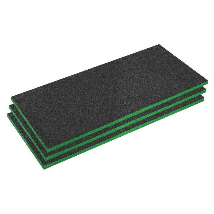 Easy Peel Shadow Foam® 1200 x 550 x 30mm Green/Black Pk of 3