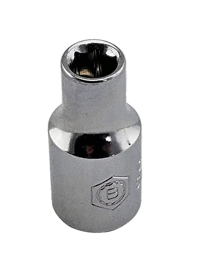 Picture of a Britool Hallmark 1/4" drive standard depth hexagon chrome socket from SSDSET26 set.