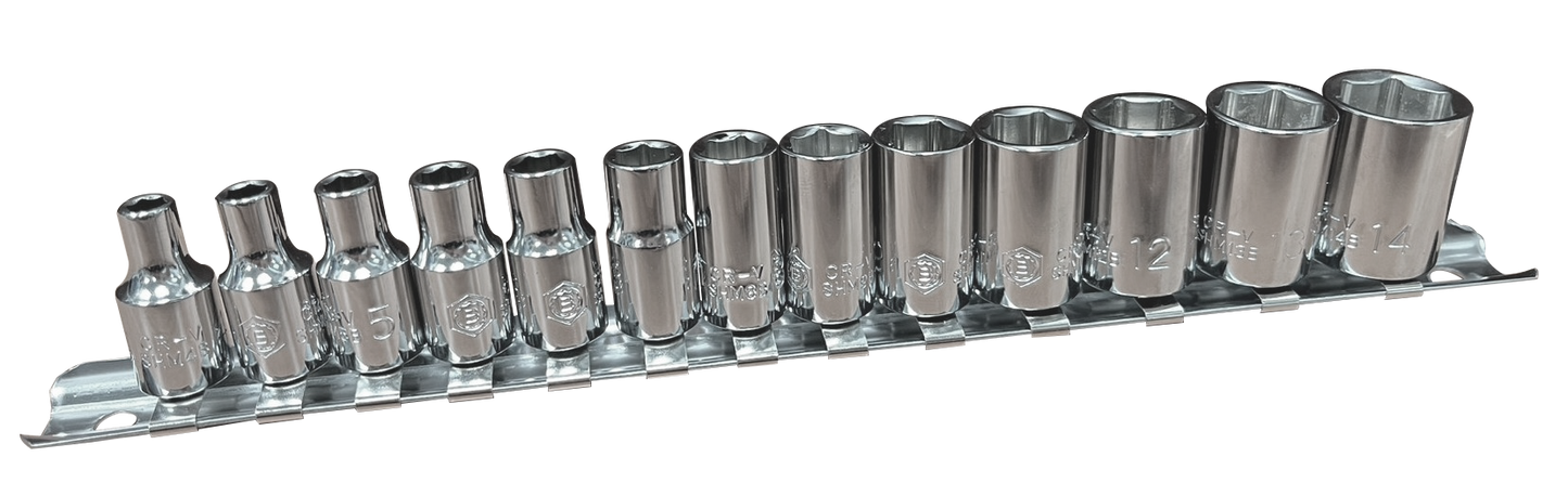1/4" Drive  Pear Head Ratchet + Socket Set Britool Hallmark