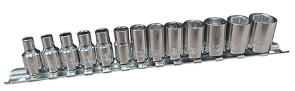 1/4"SD Pear Head Fine Tool Ratchet + 13Pc Socket Set from Britool Hallmark