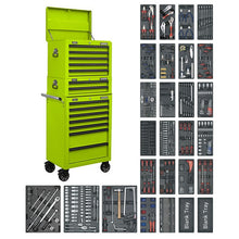 Superline PRO® Tool Chest Combination 14 Drawer with 1179pc Tool Kit - Green