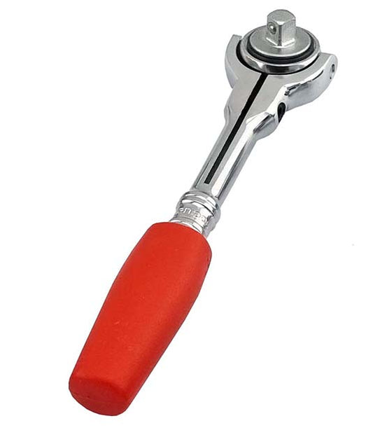 Britool Hallmark SRFFT 1/4 Drive Stubby Swivel Head Ratchet 360° 140mm