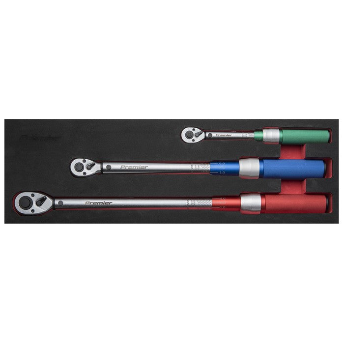 Sealey Premier Calibrated Micrometer Torque Wrench Set 3pc