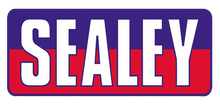Sealey logo with white text on a red and blue background