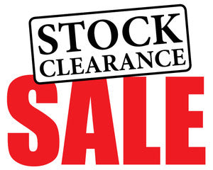 Stock clearance sale banner logo