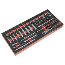 Socket Set with Tool Tray 1/4"Sq Drive 44pc