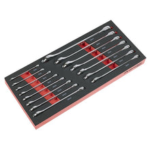 15pc Combination Spanner Set with Tool Tray from Sealey - TBT48