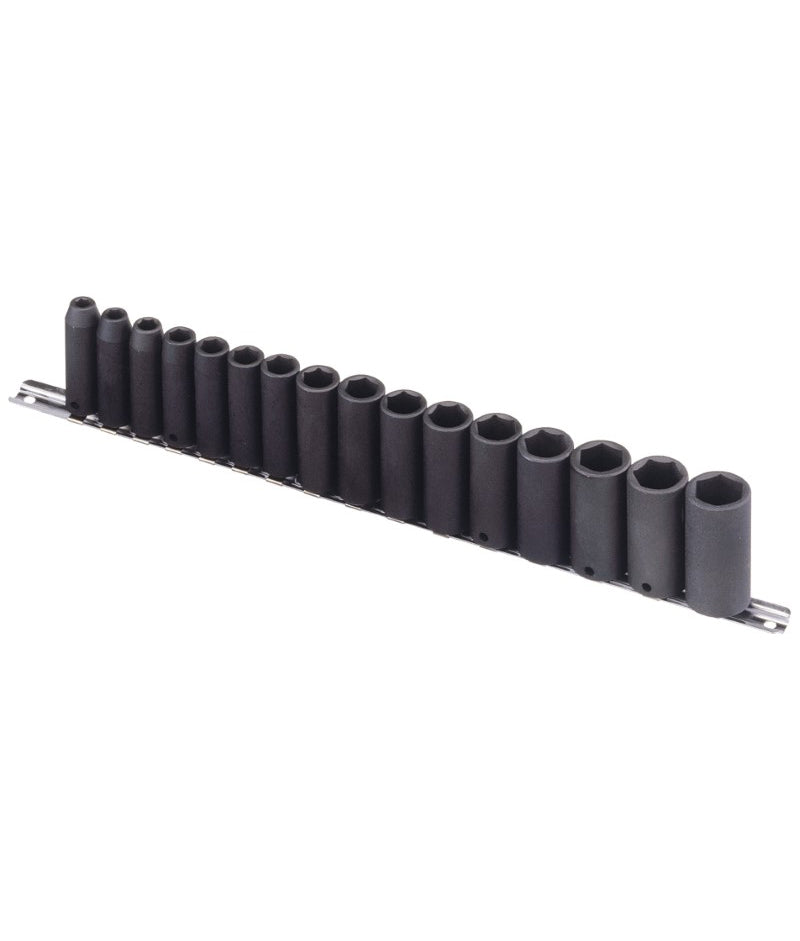 Genius Tools 16pc 3/8"SD Metric Deep Impact Socket Set - TF-316MD